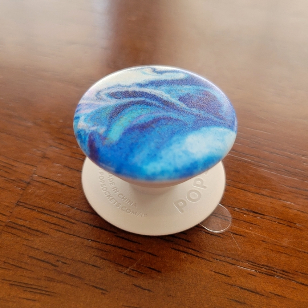 Brand New Mini Popsocket - blue swirl pop socket phone holder